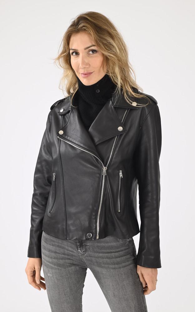 la canadienne Blouson cuir confort noir