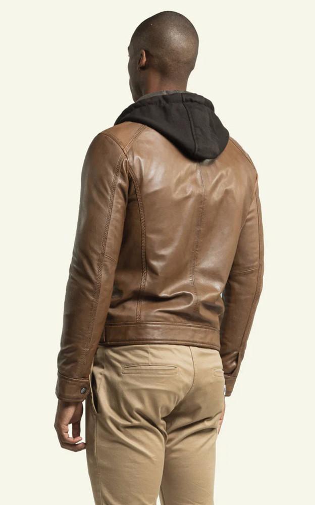 La Canadienne Blouson Cuir Erico Hood Cognac