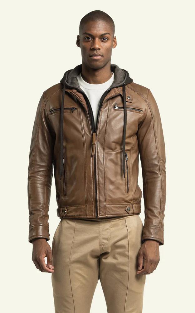 la canadienne Blouson cuir Erico Hood cognac