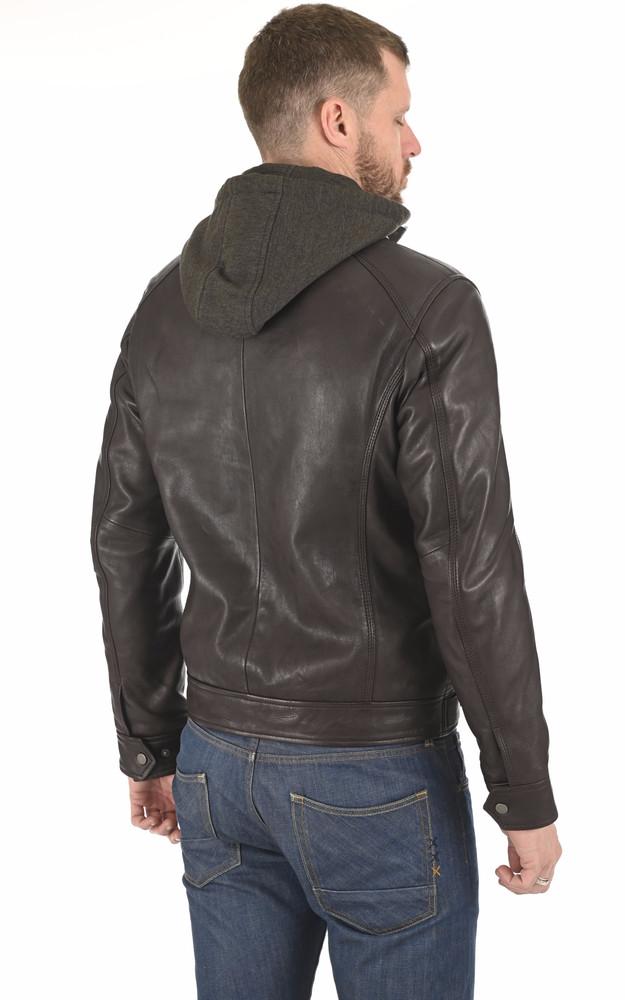 La Canadienne Blouson Cuir Erico Hood Marron
