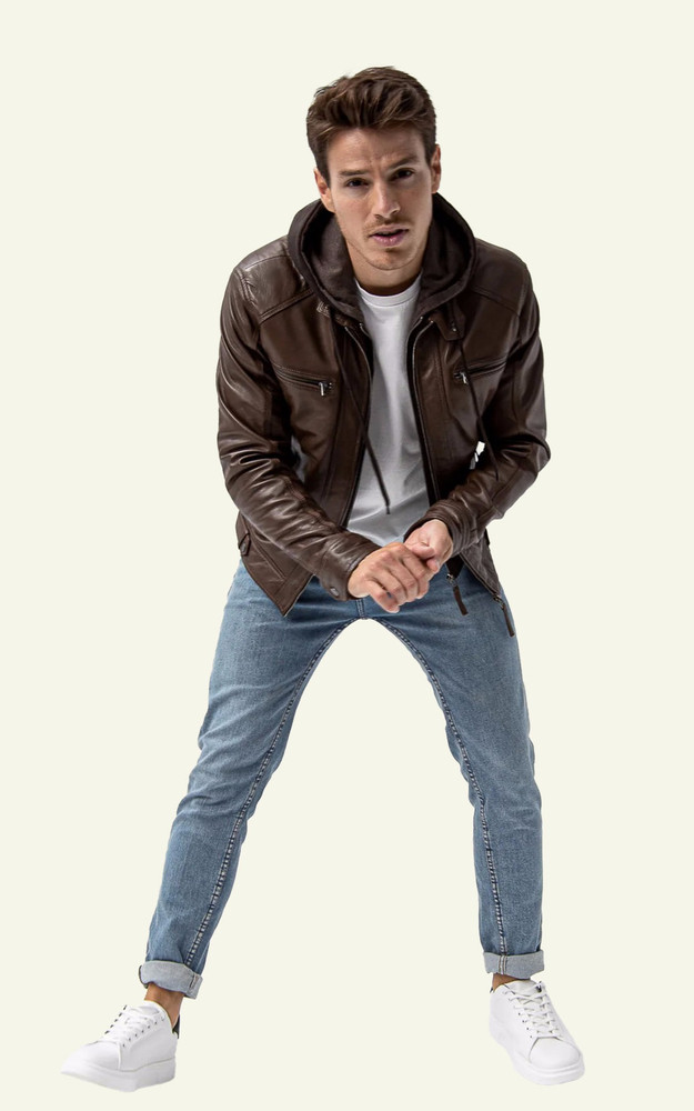 La Canadienne Blouson Cuir Erico Hood Mocca