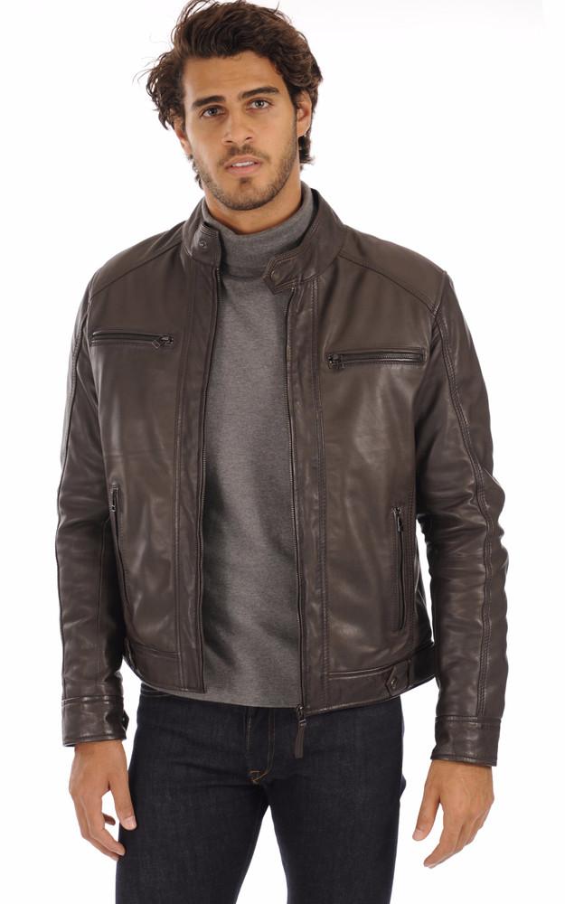la canadienne Blouson cuir Erico marron