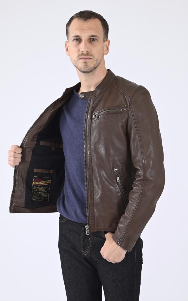 La Canadienne Blouson Cuir Gafino Marron