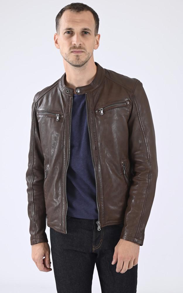 la canadienne Blouson cuir Gafino marron