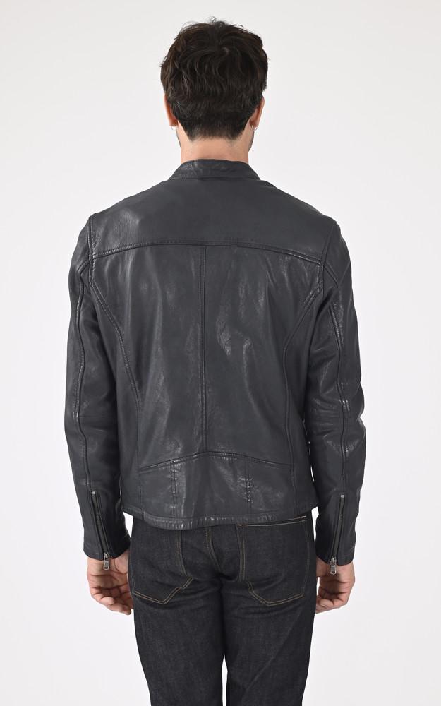 La Canadienne Blouson Cuir Gafino Navy Blue