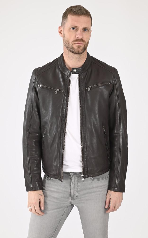 La Canadienne Blouson Cuir Gafino Reddish Brown