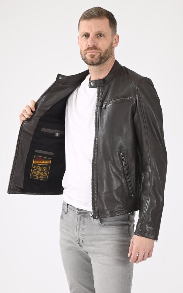 La Canadienne Blouson Cuir Gafino Reddish Brown