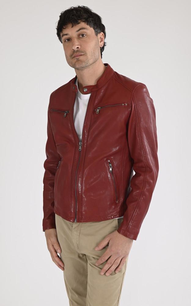 La Canadienne Blouson Cuir Gafino Rouge