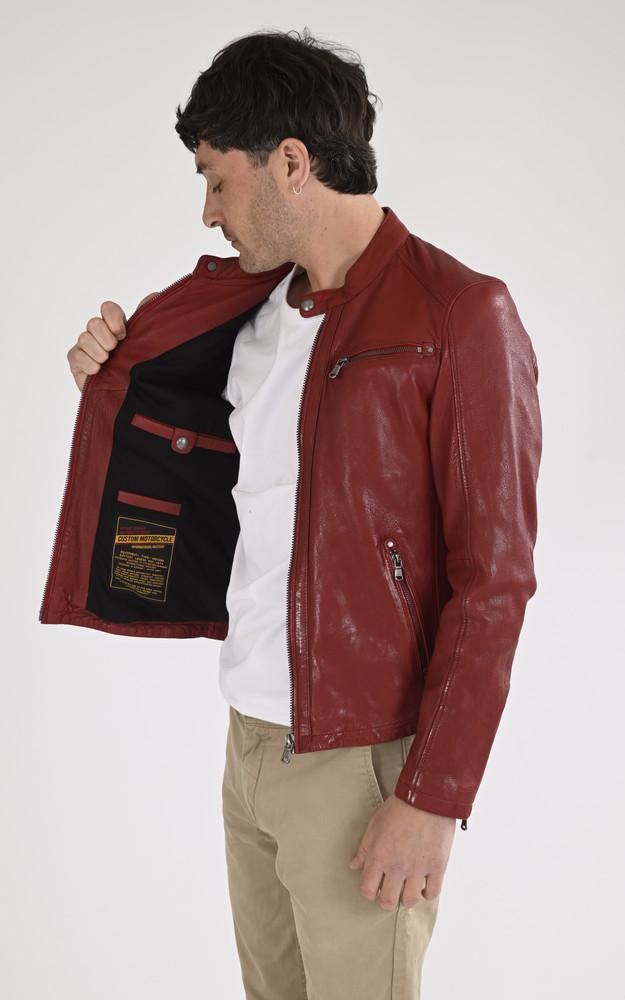 La Canadienne Blouson Cuir Gafino Rouge