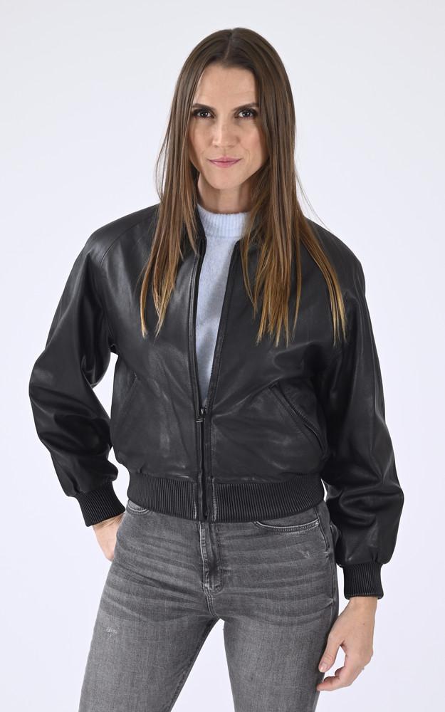 la canadienne Blouson cuir Gaia noir