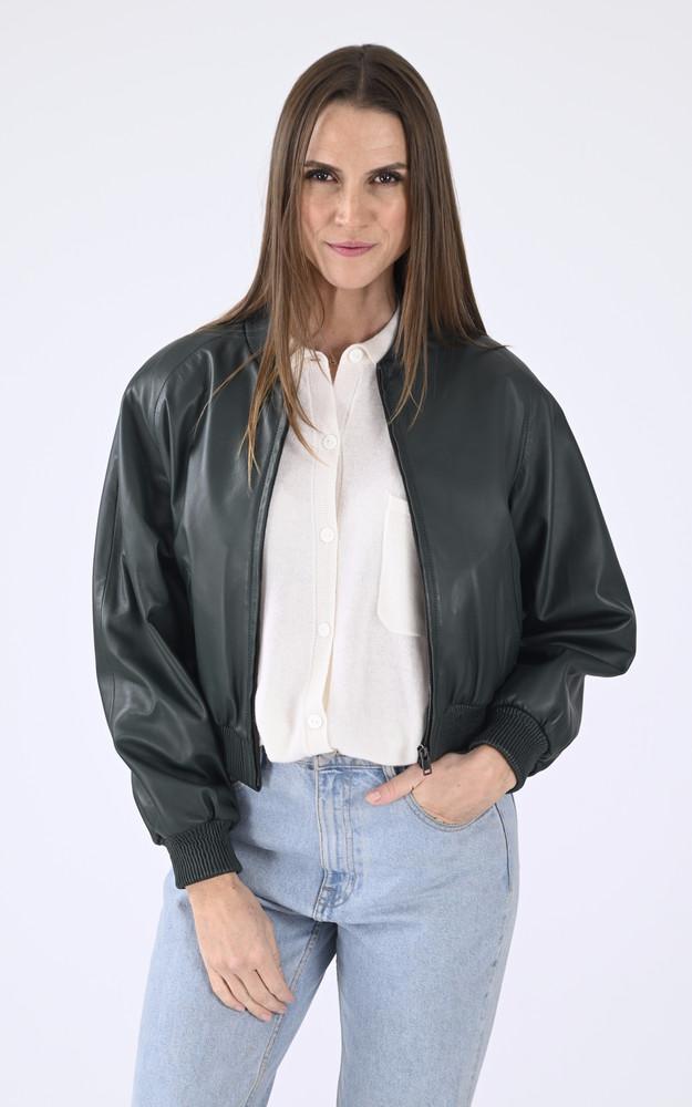 La Canadienne Blouson Cuir Gaia Vert