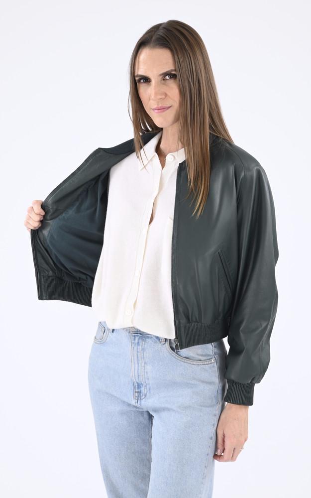 La Canadienne Blouson Cuir Gaia Vert