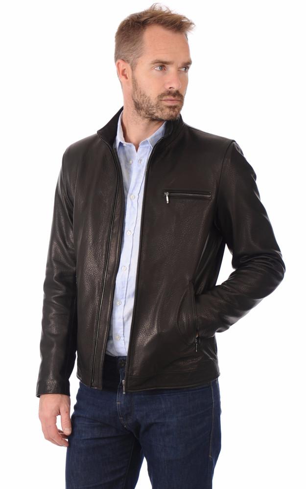 La Canadienne Blouson Cuir Grainé Noir