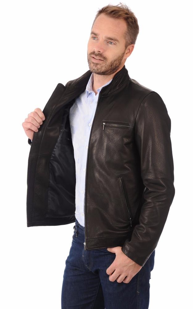 La Canadienne Blouson Cuir Grainé Noir