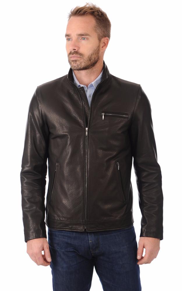 la canadienne Blouson cuir grainé noir
