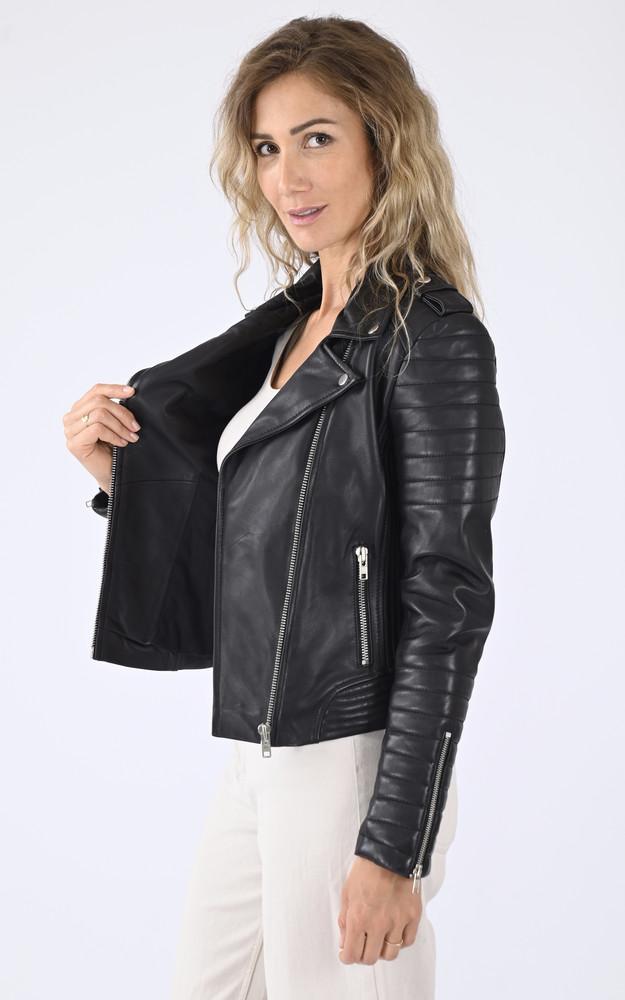La Canadienne Blouson Cuir Hipster Girl Noir