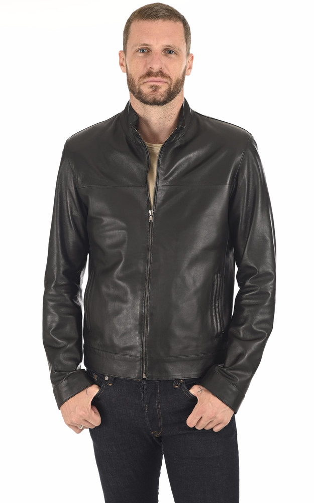 la canadienne Blouson cuir homme noir