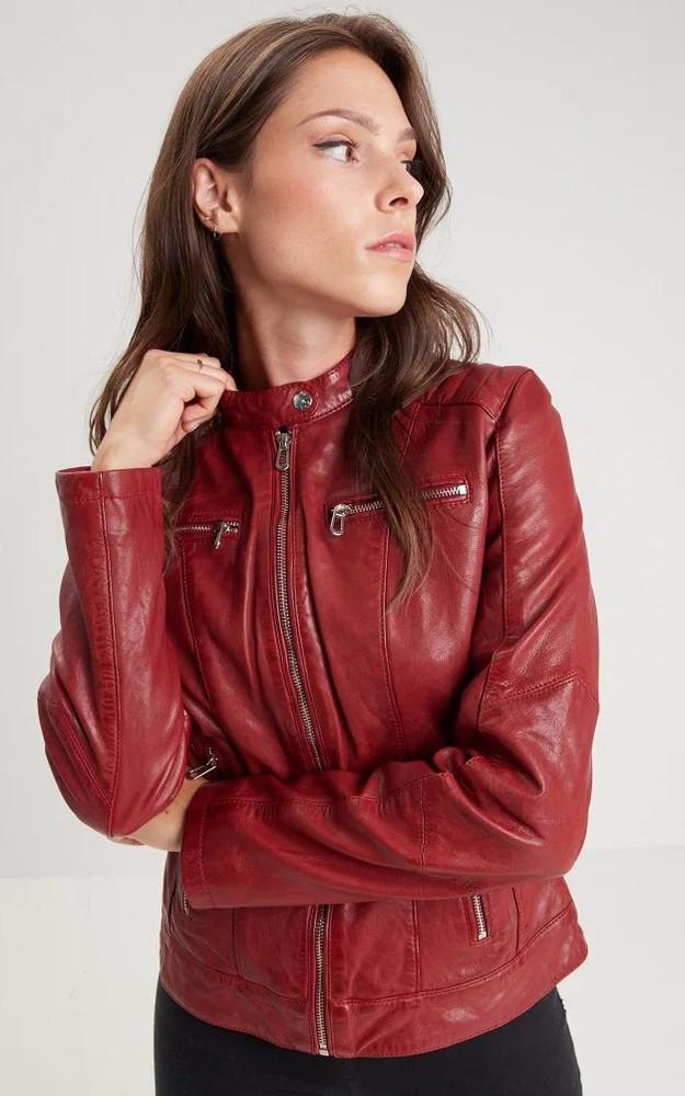 La Canadienne Blouson Cuir Jodyta Red Chili