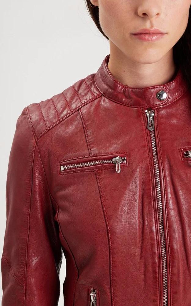 La Canadienne Blouson Cuir Jodyta Red Chili
