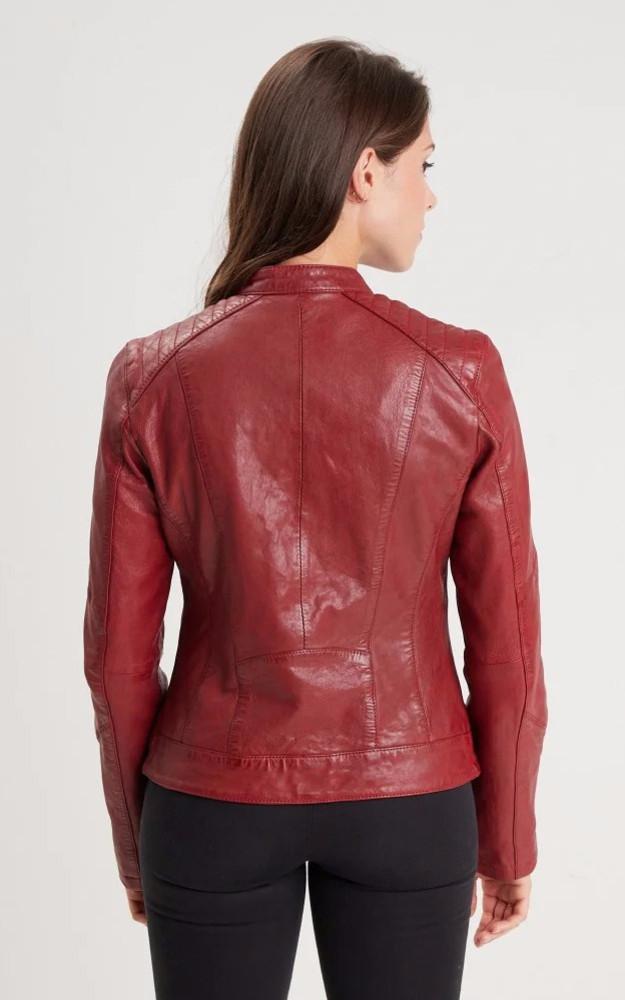 La Canadienne Blouson Cuir Jodyta Red Chili