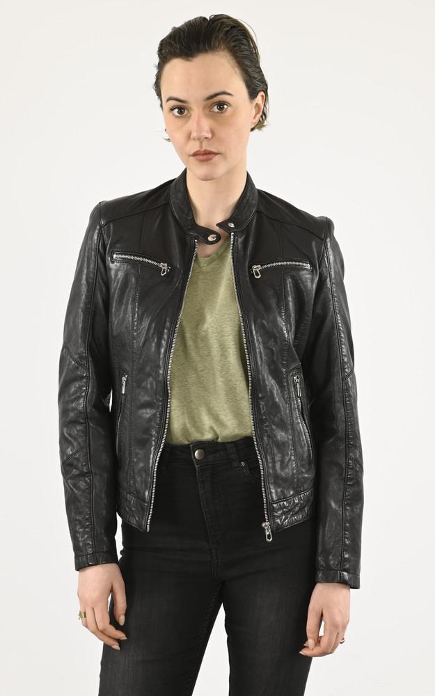 la canadienne Blouson cuir Jolya Black