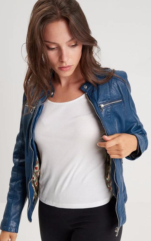 La Canadienne Blouson Cuir Jolya Blue Water
