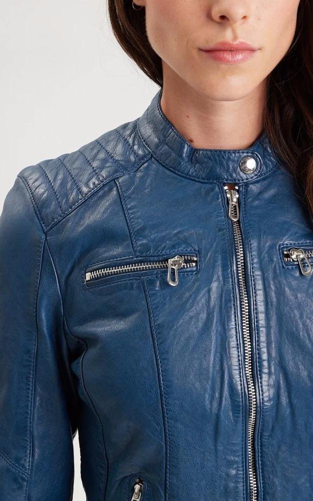 La Canadienne Blouson Cuir Jolya Blue Water