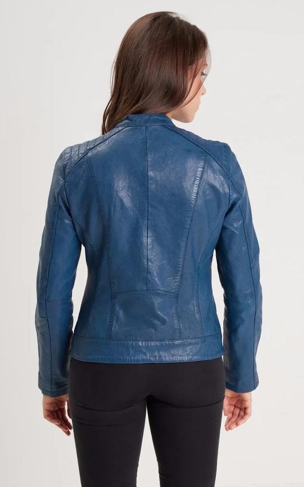 La Canadienne Blouson Cuir Jolya Blue Water