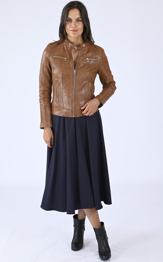 La Canadienne Blouson Cuir Jolya Cognac