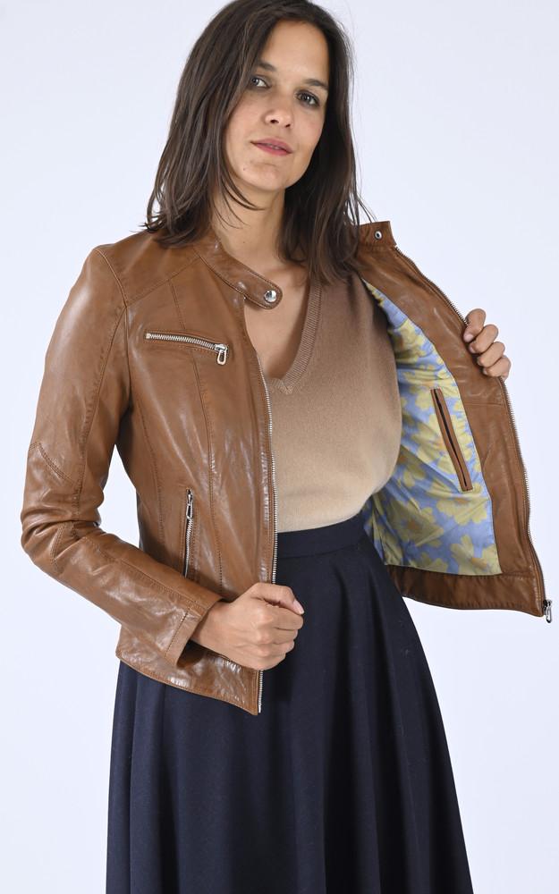 La Canadienne Blouson Cuir Jolya Cognac
