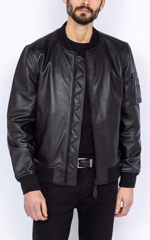 la canadienne Blouson cuir LCQUEENS noir