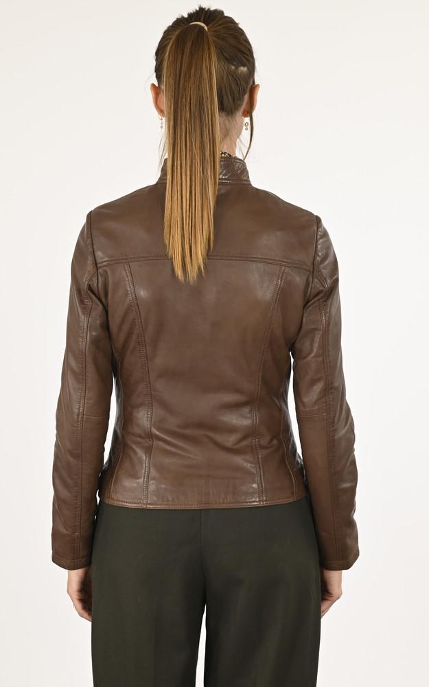 La Canadienne Blouson Cuir Marron Femme