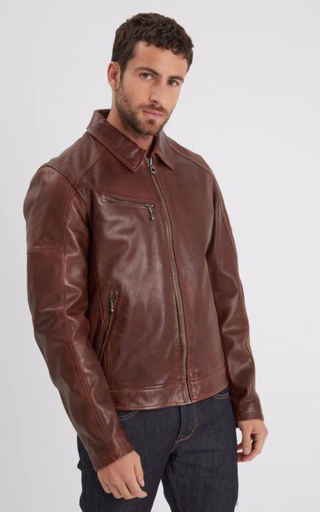 la canadienne Blouson cuir Mick marron