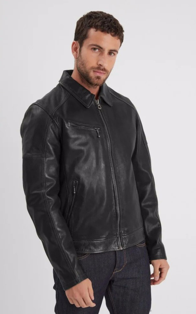 la canadienne Blouson cuir Mick noir