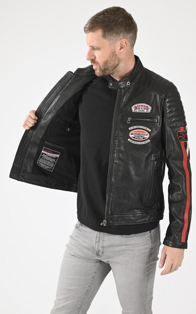 La Canadienne Blouson Cuir Motard Gasly Noir