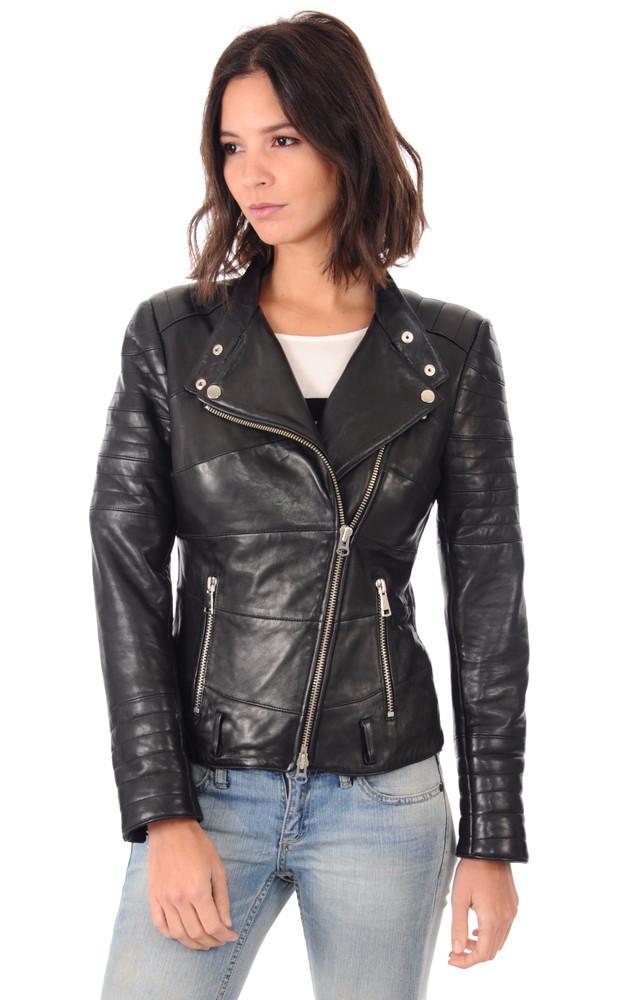 La Canadienne Blouson Cuir Noir Femme