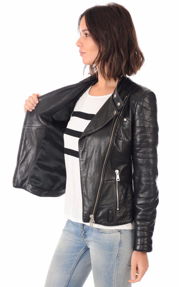 La Canadienne Blouson Cuir Noir Femme
