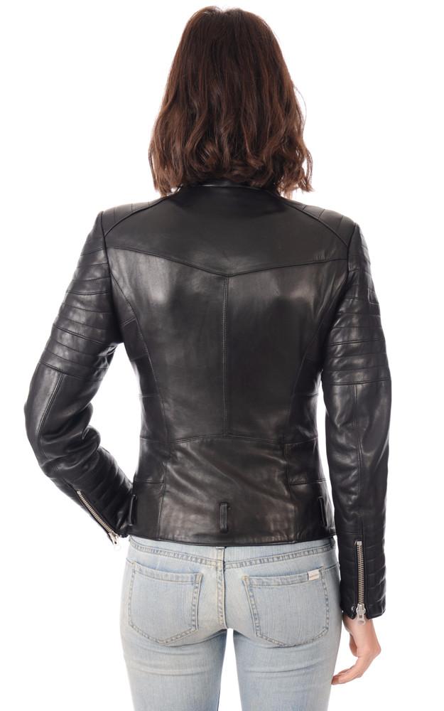 La Canadienne Blouson Cuir Noir Femme