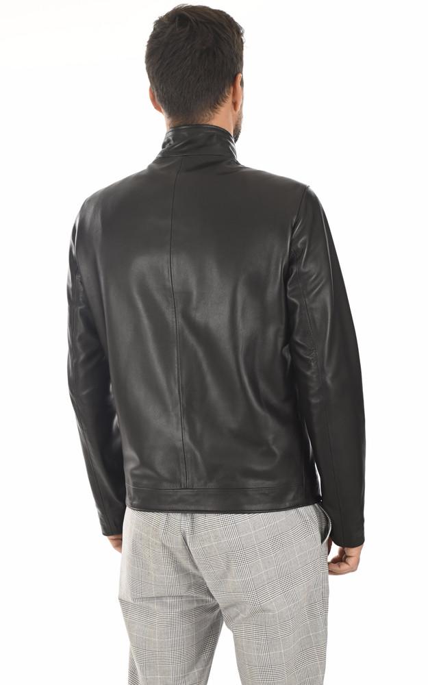 La Canadienne Blouson Cuir Noir Minimaliste