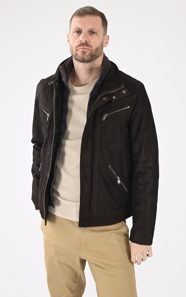 La Canadienne Blouson Cuir Nubuck Falcon Marron
