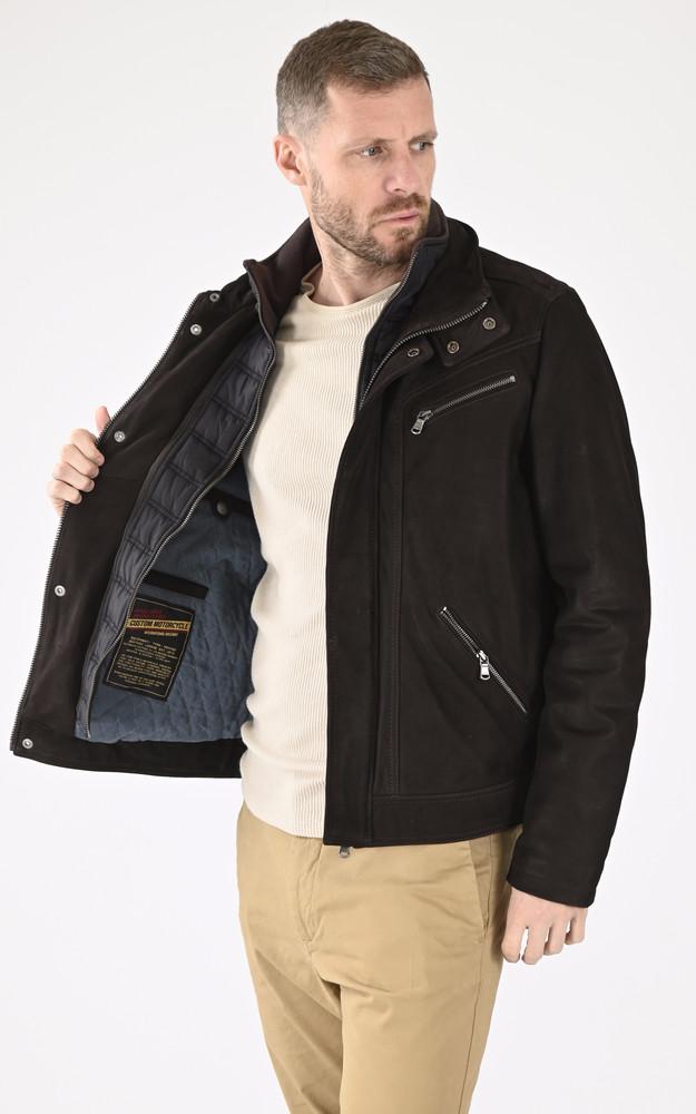 La Canadienne Blouson Cuir Nubuck Falcon Marron