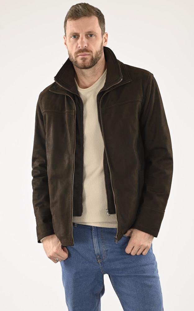 La Canadienne Blouson Cuir Nubuck Marron