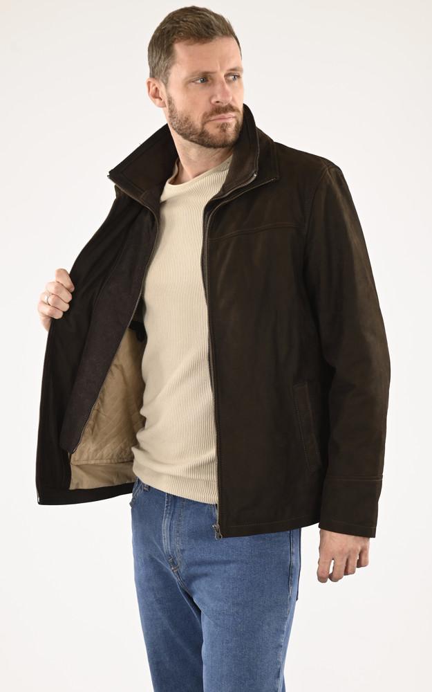 La Canadienne Blouson Cuir Nubuck Marron