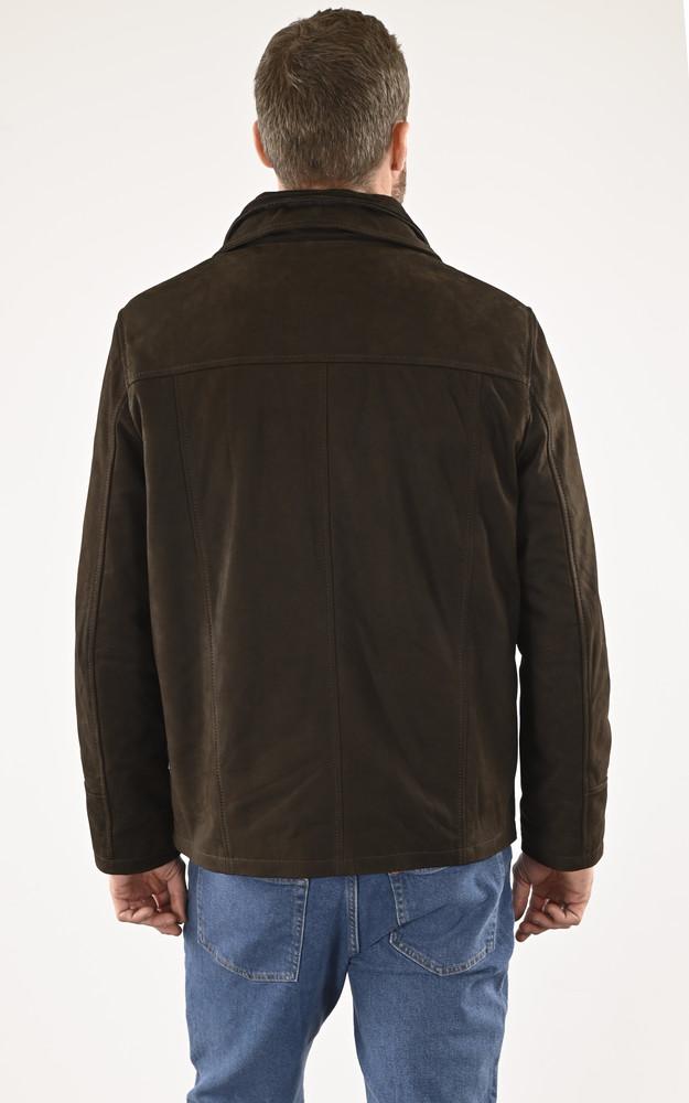 La Canadienne Blouson Cuir Nubuck Marron