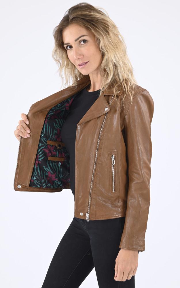La Canadienne Blouson Cuir Olympe Cognac