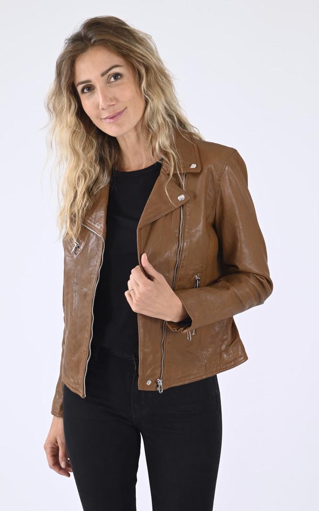 la canadienne Blouson cuir Olympe cognac