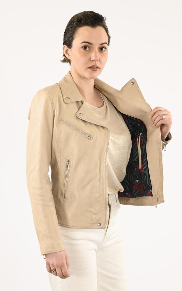 La Canadienne Blouson Cuir Olympe Ecru