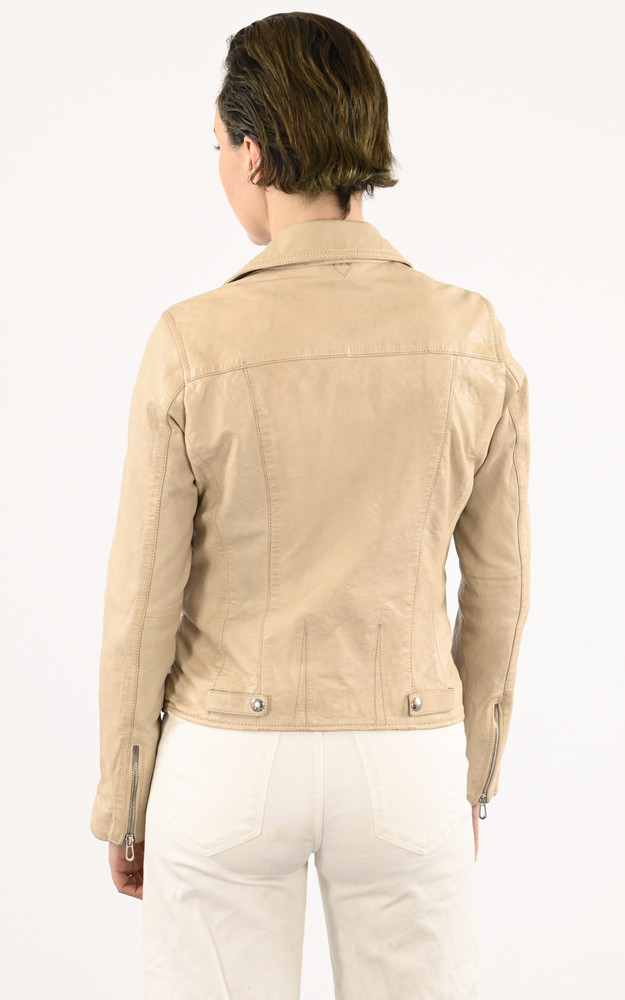 La Canadienne Blouson Cuir Olympe Ecru