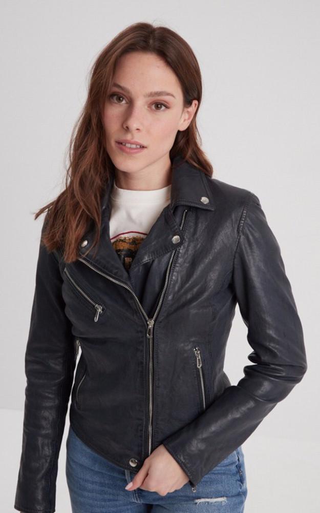 La Canadienne Blouson Cuir Olympe Navy