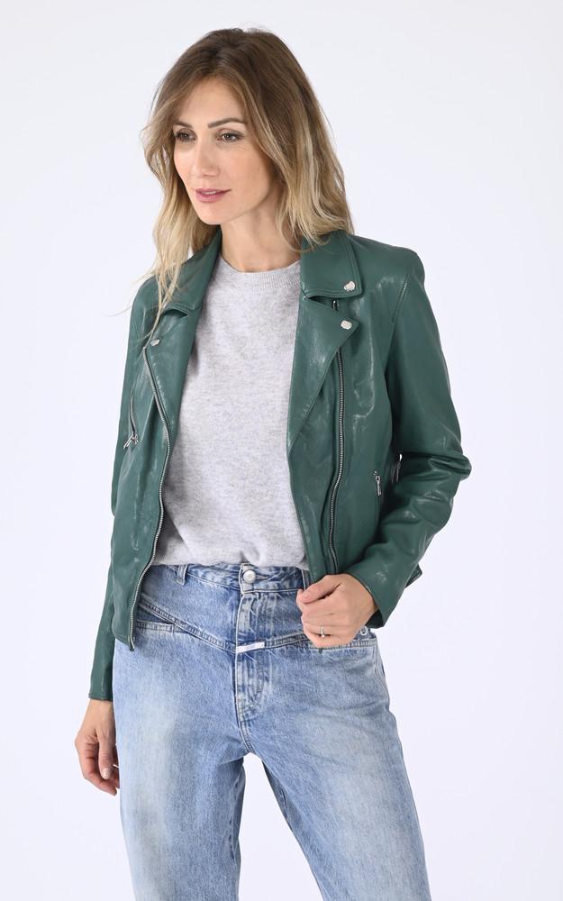 La Canadienne Blouson Cuir Olympe Vert